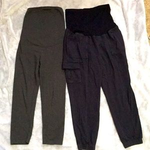 A*glow maternity 2 pair over belly pants